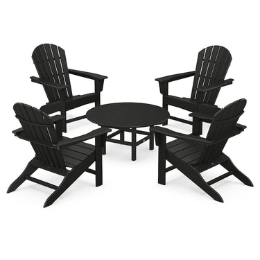 POLYWOOD South Beach 5-Piece Conversation Group - Black